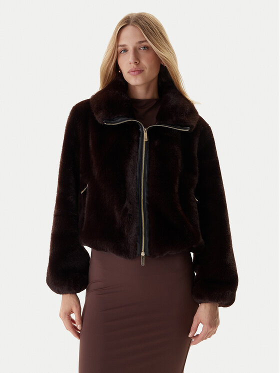 Fracomina Fracomina Krzno FQ25WC4002O44501 Smeđa Regular Fit