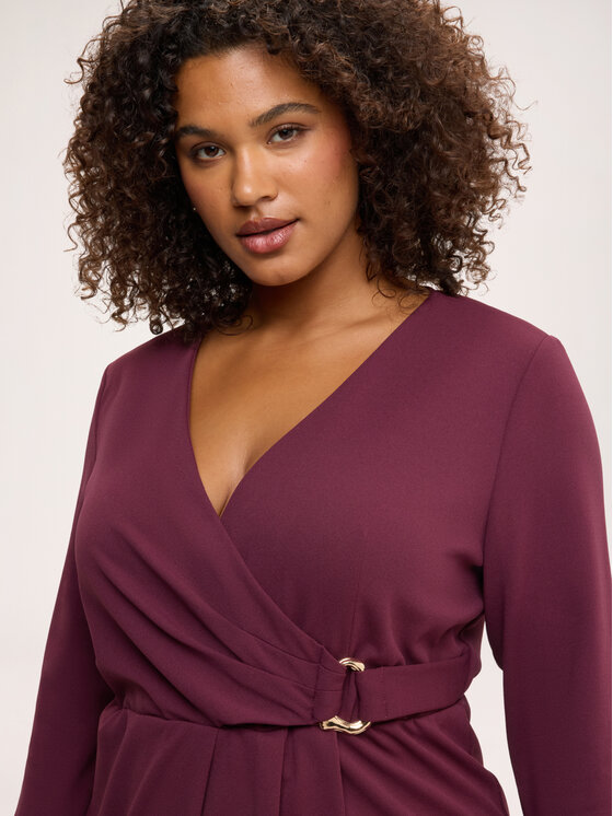 Fiorella Rubino Fiorella Rubino Sukienka wieczorowa 7081L001277N036 Bordowy Regular Fit