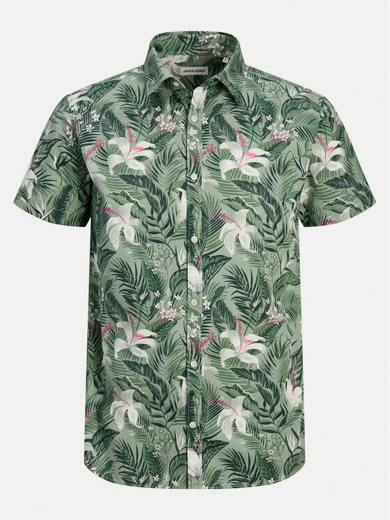 Jack & Jones Jack & Jones Košile Hawaii 12269137 Zelená Comfort Fit