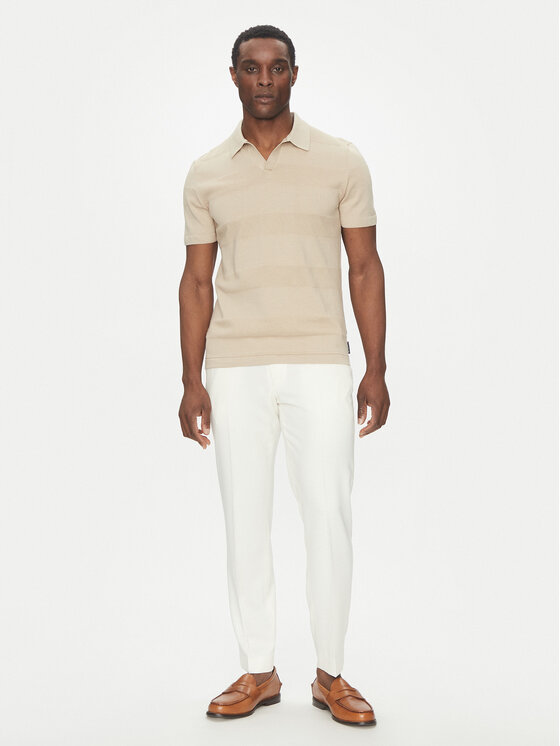 Hechter Paris Hechter Paris Polo 65009 151808 Beżowy Regular Fit