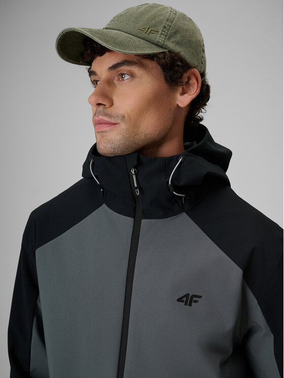 4F 4F Μπουφάν μεταβατικό URBAN COMMUTER Σκούρο γκρι Regular Fit