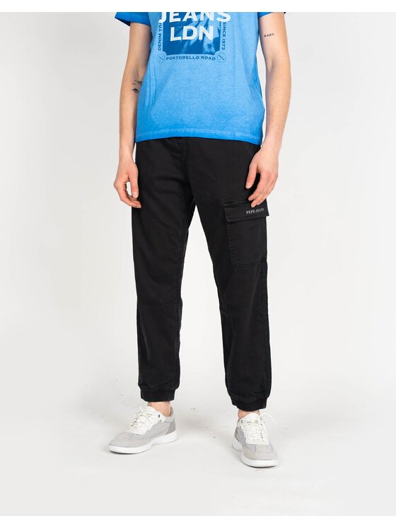 Pepe Jeans Pepe Jeans Παντελόνι υφασμάτινο PM211430 | Landan Μαύρο Regular Fit