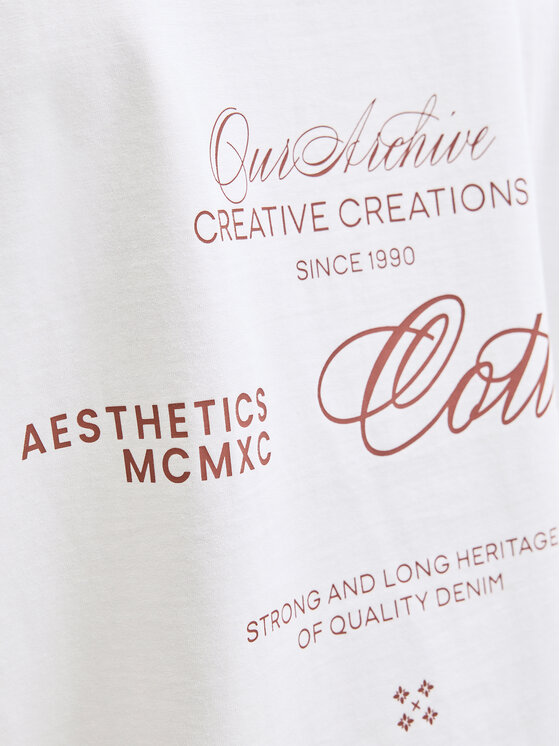 Jack & Jones Jack & Jones Тишърт Roar 12288099 Бял Regular Fit