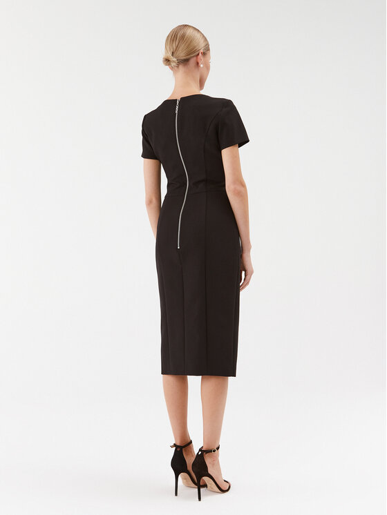 HUGO Hugo Kokteiļkleita Kalamara 50508611 Melns Regular Fit