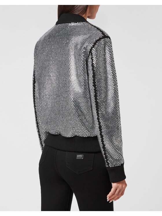 PHILIPP PLEIN PHILIPP PLEIN Kurtka bomber 5833 Czarny Regular Fit