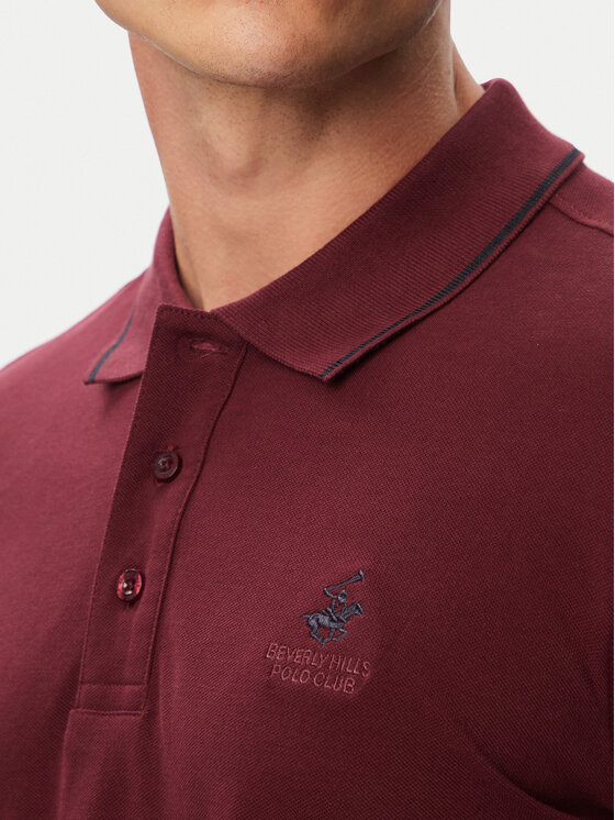 Beverly Hills Polo Club Beverly Hills Polo Club Polo P-SS26M-P42561 Μπορντό Regular Fit