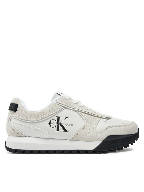 Calvin Klein Jeans Snīkeri Toothy Runner Irregular Lines YM0YM00624 Balts