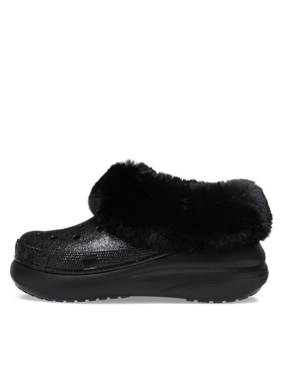 Crocs Crocs Bačkory Crocs Furever Crush Crystal Glitter 208974 Černá