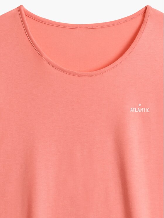 Atlantic Atlantic Piżama Kratka Różowy Regular Fit