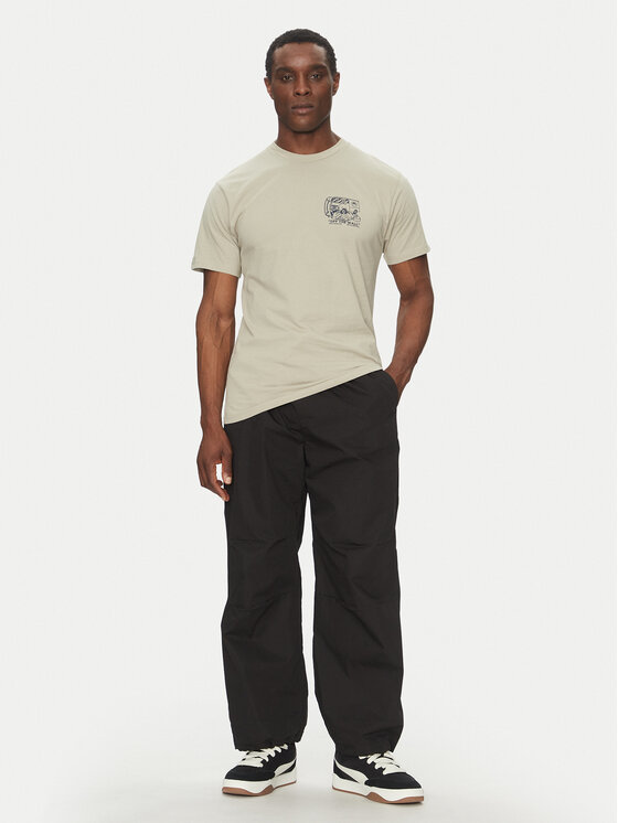 Vans Vans T-shirt Next Stop VN000NHPZUJ1 Bež Regular Fit