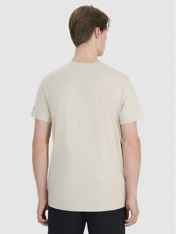 4F 4F T-Shirt A NEW ROAD AHEAD Beżowy Regular Fit