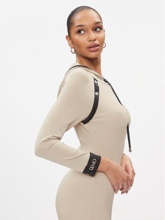 Liu Jo Sport Liu Jo Sport Трикотажна сукня TA4012 MS014 Золотий Regular Fit