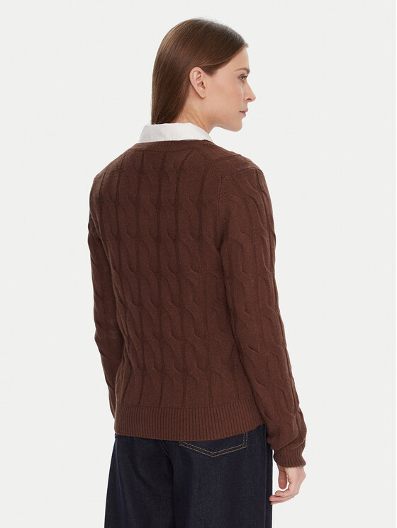 Tommy Hilfiger Tommy Hilfiger Кардиган WW0WW47463 Кафяв Regular Fit