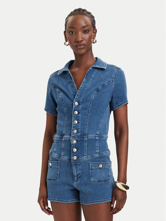 Guess Guess Kombinezon W6GKA8 D1103 Plava Regular Fit