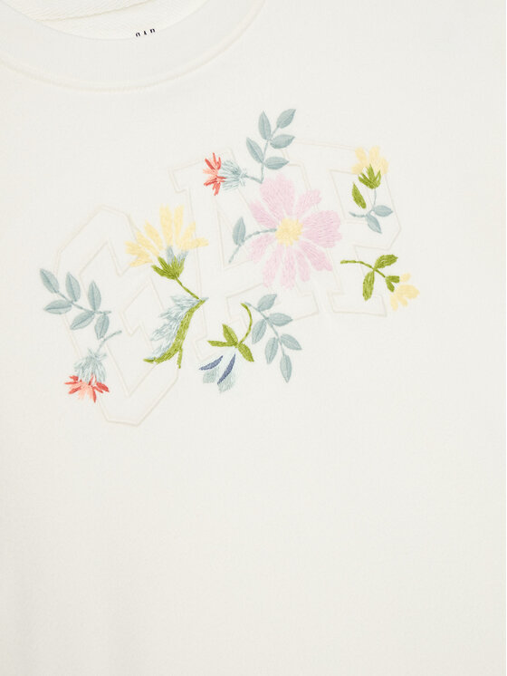 Gap Gap Kasdieninė suknelė 738639-00 Balta Relaxed Fit