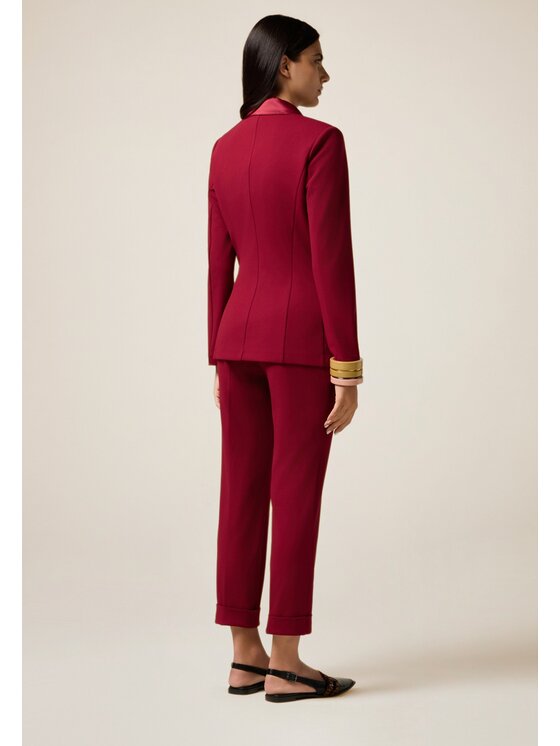 Oltre Oltre Giacca di transizione Q782R004561N026 Rosso Slim Fit