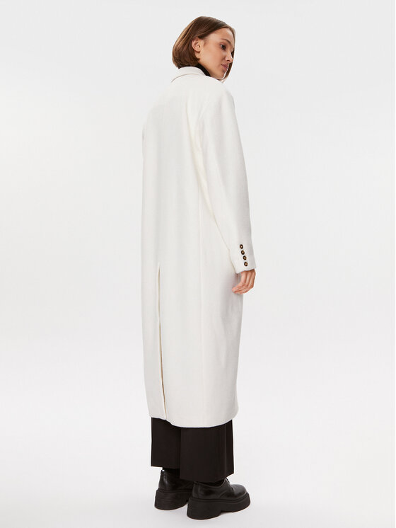 Herskind Herskind Płaszcz wełniany Wanda 4575816 Écru Oversize
