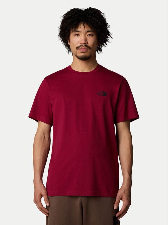 The North Face T-krekls Simple Dome NF0A87NG Bordo Regular Fit