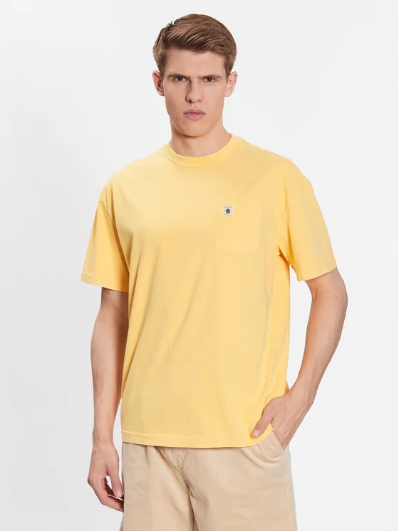 Quiksilver T-Shirt Natural Dye EQYKT04265 Gelb Regular Fit