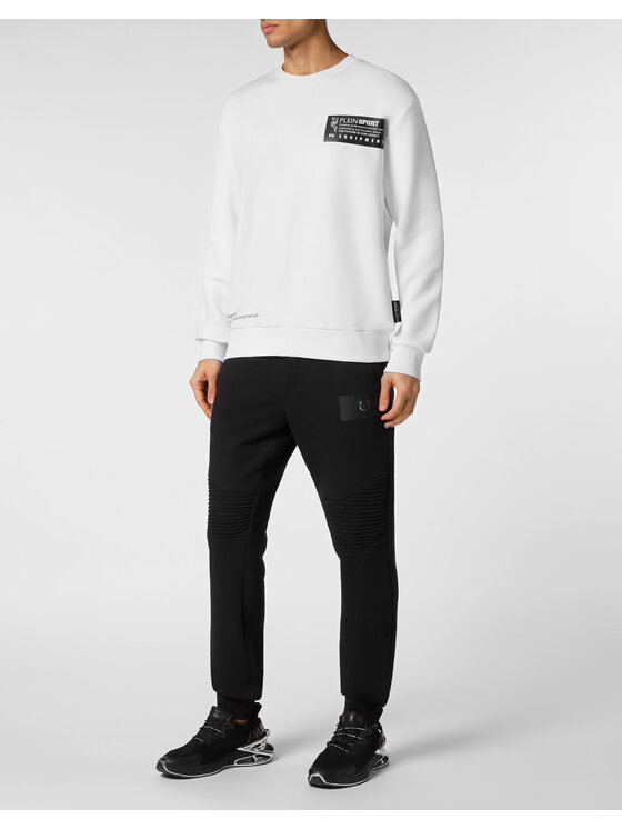 Plein Sport Plein Sport Longsleeve 14281 Biały Regular Fit