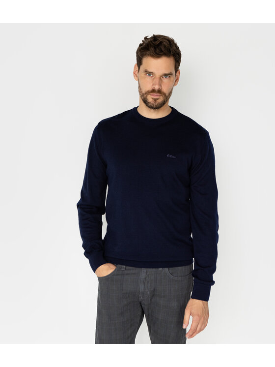 Lee Cooper Lee Cooper Sweter LOKI Granatowy Regular Fit