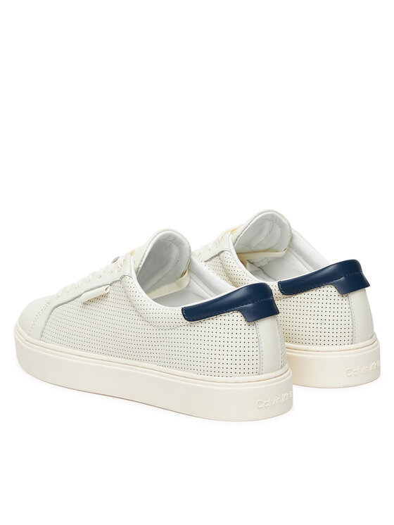 Calvin Klein Calvin Klein Laisvalaikio batai Clean Cup Low Laceup Perf Lth HM0HM01870 Balta