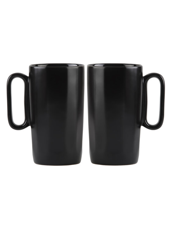 Vialli Design Vialli Design Komplet kubków 2 KUBKI CERAM.Z USZKIEM 330ML FUORI CZARNE 30084 Czarny