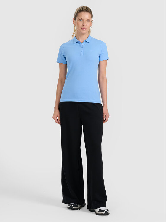 4F 4F Polo NOS Niebieski Slim Fit