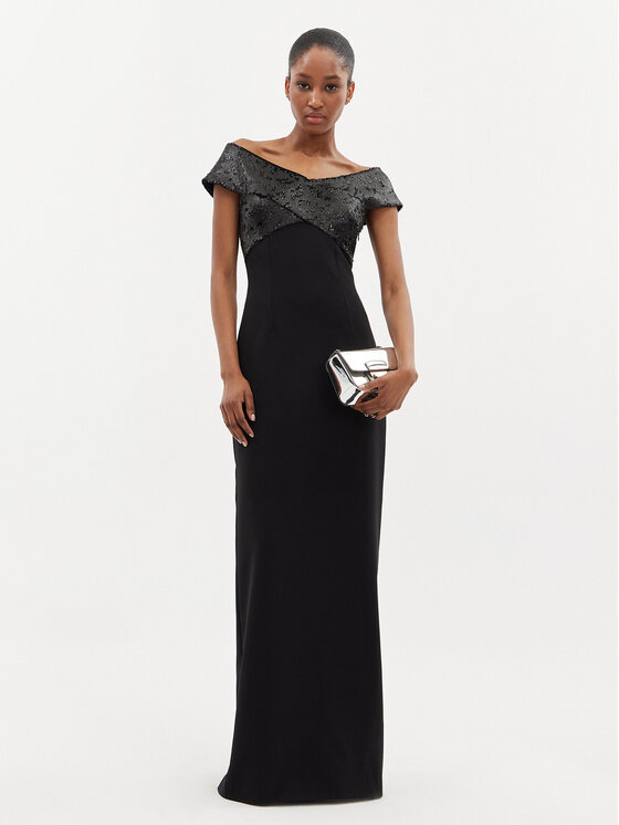 Just Cavalli Just Cavalli Õhtune kleit 76PAO904 Must Regular Fit