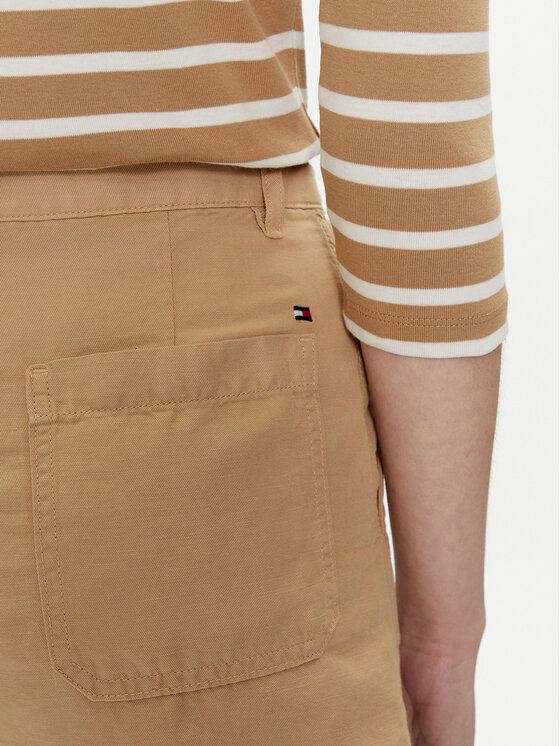 Tommy Hilfiger Tommy Hilfiger Riidest šortsid WW0WW41603 Beež Relaxed Fit