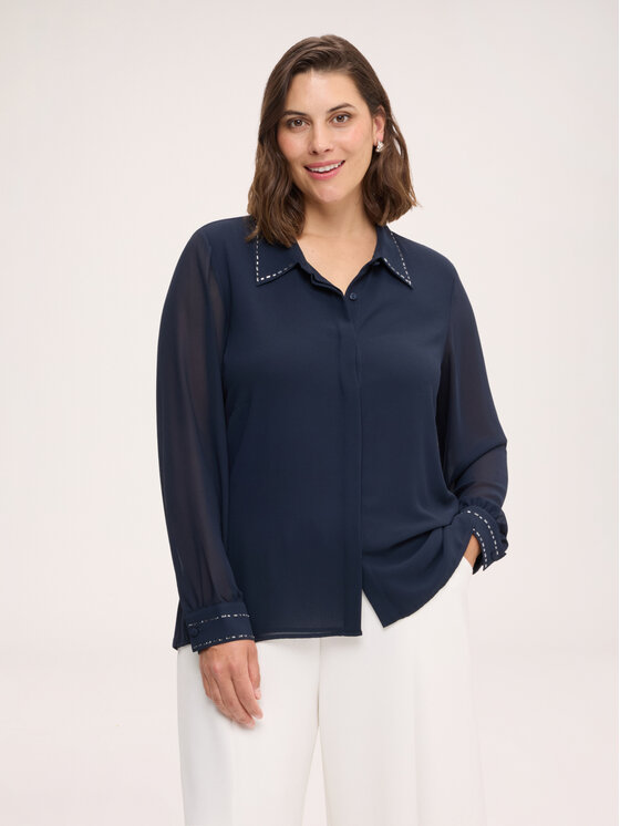 Fiorella Rubino Fiorella Rubino T-Shirt G0DSL009304N034 Niebieski Over Fit