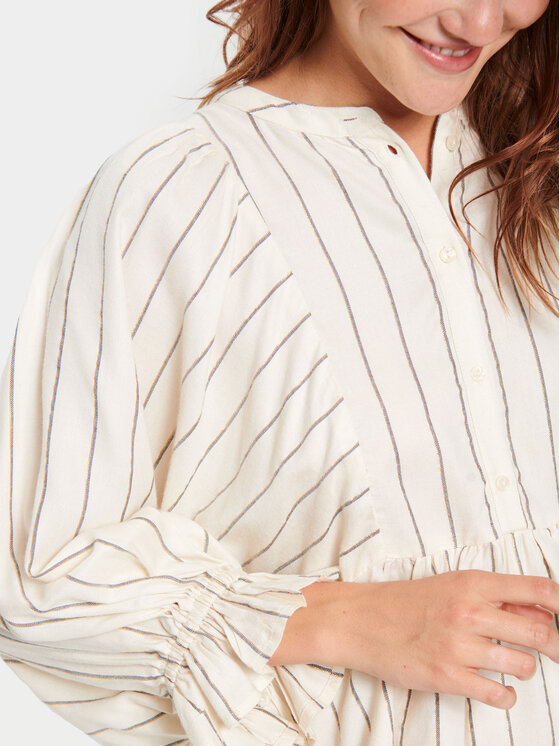 Saint Tropez Saint Tropez Πουκάμισο 30512803 Λευκό Loose Fit