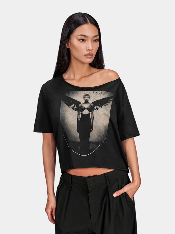 MADE BY SOCIETY MADE BY SOCIETY T-Shirt La Pièce - T27897 Czarny Basic Fit
