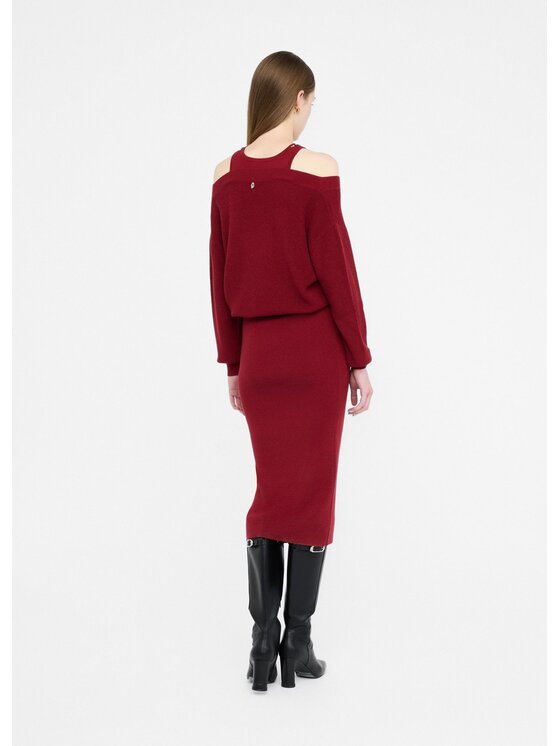 Liu Jo Liu Jo Sukienka wieczorowa MF5161MA85QD6591 Czerwony Slim Fit