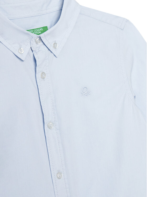United Colors Of Benetton United Colors Of Benetton Сорочка 54AZCQ00R Блакитний Regular Fit