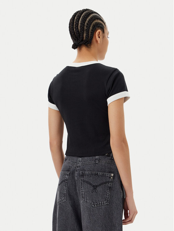 HUGO HUGO Tricou Dalia 50537476 Negru Slim Fit