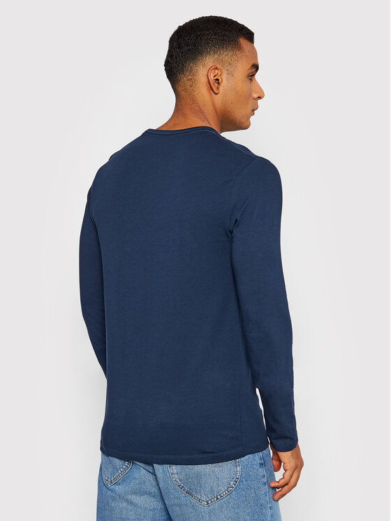 Pepe Jeans Pepe Jeans Longsleeve Original Basic 2 PM508211 Granatowy Slim Fit