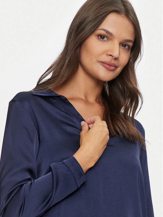 ViCOLO ViCOLO Bluzka TS0198 Granatowy Regular Fit