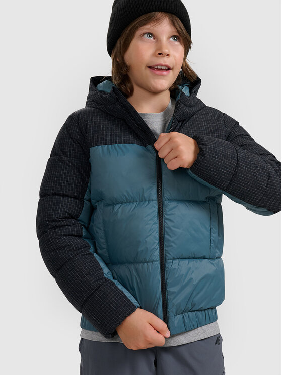 4F 4F Kurtka puchowa OUTERWEAR Khaki Regular Fit