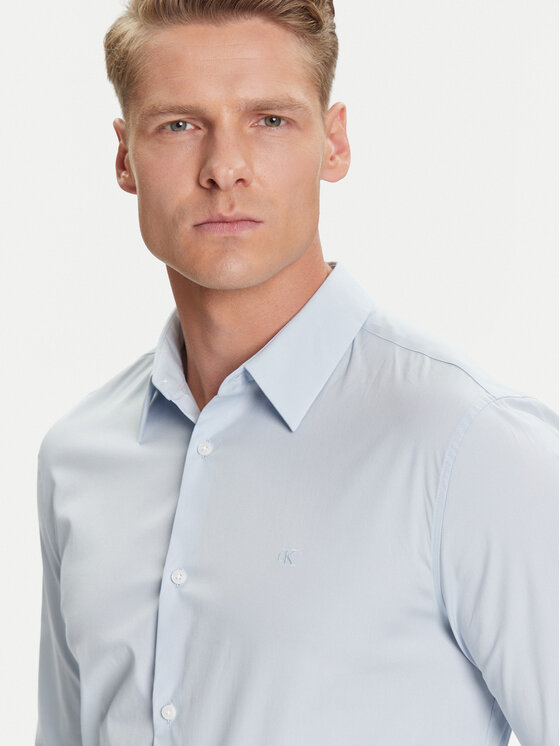 Calvin Klein Calvin Klein Cămașă LV04LB145G Albastru celest Slim Fit