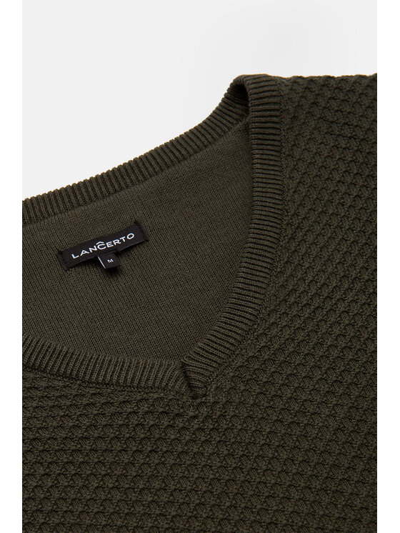 Lancerto Lancerto Sweter Xander Zielony Regular Fit