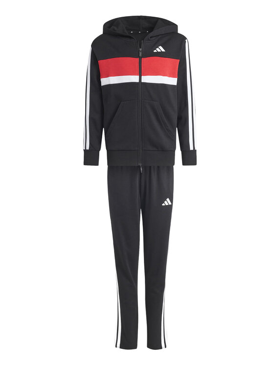 adidas adidas Trenirka Seasonal Essentials Tiberio 3 Stripes French Terry KC6415 Črna Regular Fit