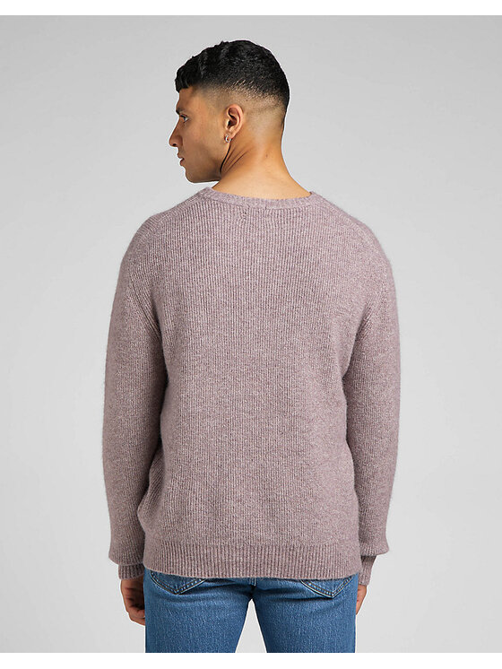 Lee Lee Sweter SEASONAL CREW Różowy Regular Fit