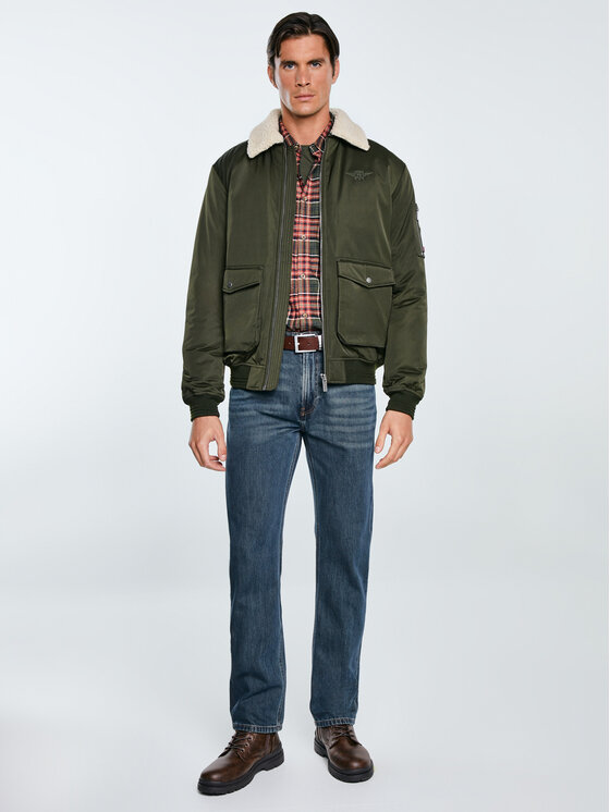 BIG STAR BIG STAR Kurtka zimowa GETNEW Zielony Basic Fit