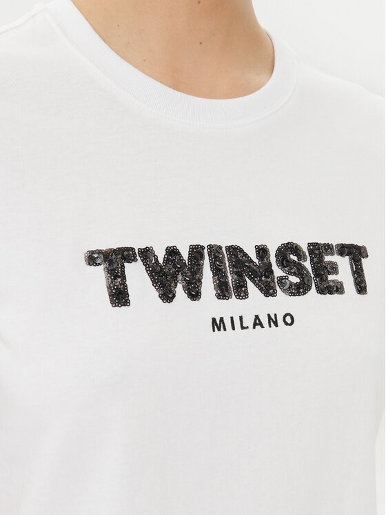 TWINSET TWINSET T-Shirt 251TP2070 Biały Regular Fit