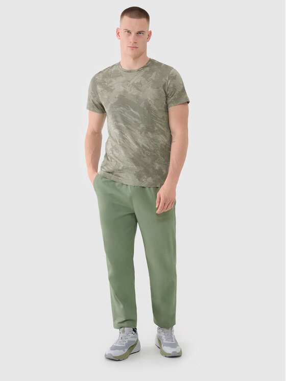 4F 4F Pantaloni di tessuto 4FWSS25TTROM0999-44S Verde Regular Fit