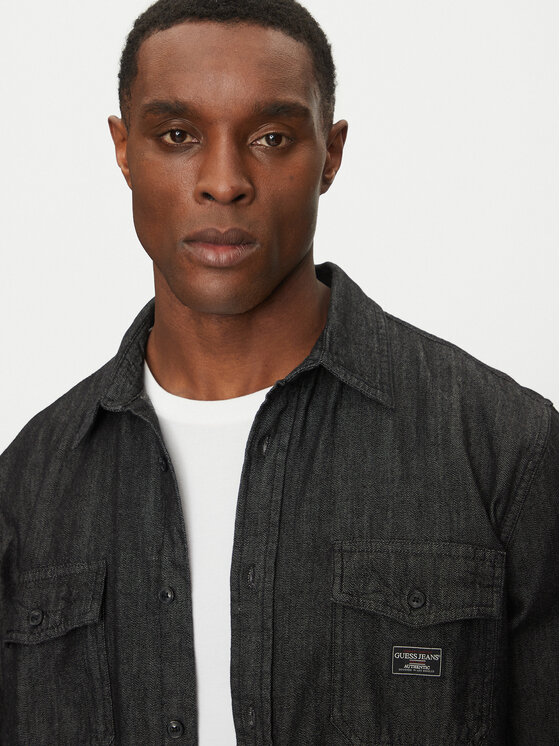 Guess Jeans Guess Jeans Πουκάμισο M5RH56 D5M91 Μαύρο Comfort Fit