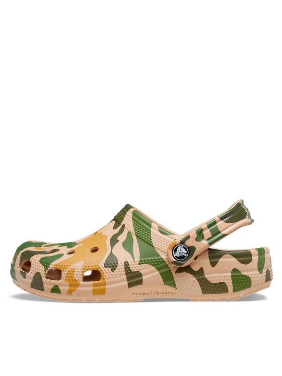 Crocs Crocs Klapki Classic Printed Camo Clog 206454 Khaki