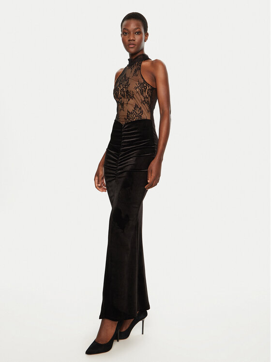 Haveone Haveone Vakarinė suknelė AVS-M095 Juoda Slim Fit