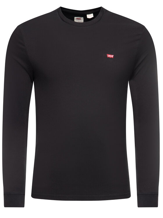 Levi's S dlhými rukávmi Housemark Tee 72848-0009 Čierna Regular Fit